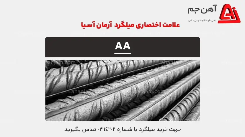 علامت اختصاری میلگرد آرمان آسیا