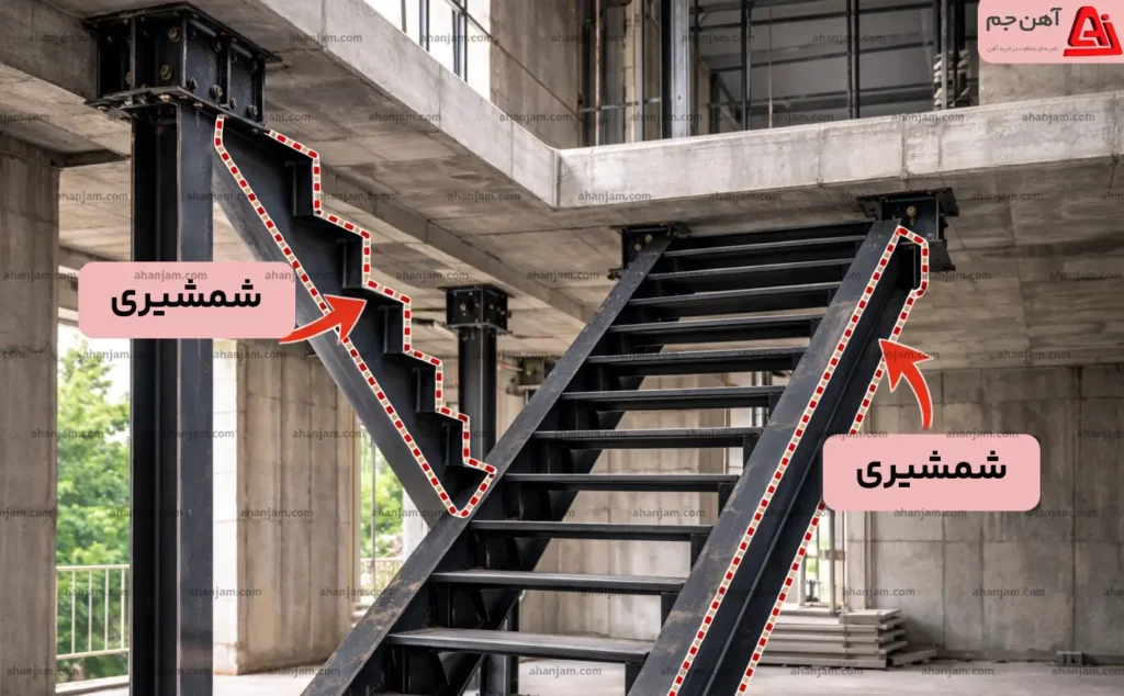 اجرای راه پله برای تیرآهن